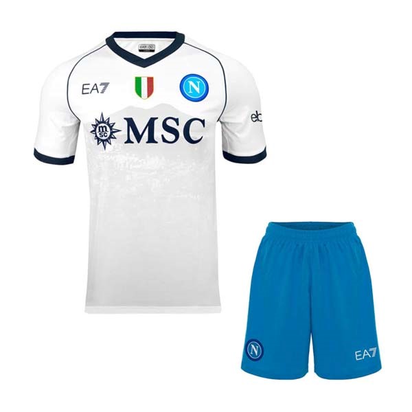 Camiseta Napoli 2ª Niño 2023 2024 Blanco